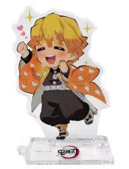 【中古】アクリルスタンド・アクリルパネル 我妻善逸(右手挙げ) 「鬼滅の刃 キャラクター絵巻カフェ in ufotable Cafe 繋がるランダムアクリルスタンド 第四期」