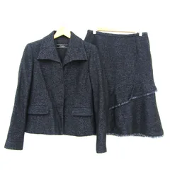 レリアン スーツ セットアップ 上下セット ジャケット スカート レディース 11サイズ ネイビー系 Leilian 【中古】