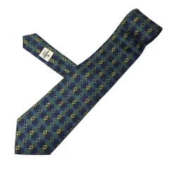 FENDI(フェンディ) ネクタイ メンズ - ネイビー×グリーン×マルチ