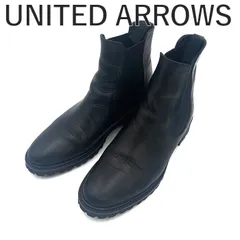 ユナイテッドアローズ UNITED ARROWS サイドゴアブーツ ショート丈 レザー カジュアル ブラック 黒