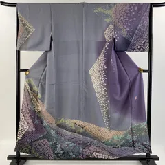 逸品 未使用品 滝泰謹製 訪問着 薄灰紫色 身丈157cm お洒落 フォーマル 逸品 未使用品 滝泰謹製 訪問着 薄灰紫色 身丈157cm お洒落