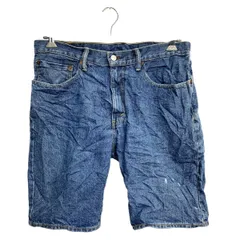 Levi's 505 デニムショートパンツ W34 リーバイス レギュラーフィット ブルー コットン 古着卸 アメリカ仕入 2502-1140