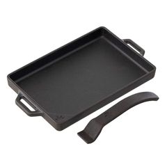 ロゴス(LOGOS) アイアンMYグリルPAN・レクタングラー 81064204 (約)幅27.5×奥行16×高さ3.4cm 0