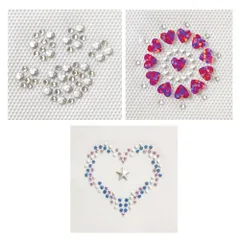 スパングル ラインストーン モチーフシート（全3種類）アイロン接着