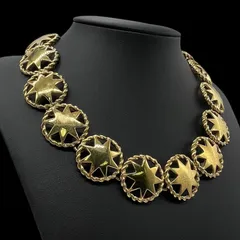 希少 GIVENCHY ジバンシー 星 スターモチーフ ネックレス ゴールド 4Gロゴ 首飾り チョーカー ヴィンテージ アクセサリー ジュエリー