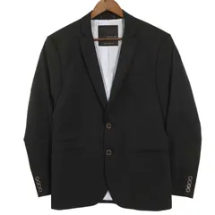 BLACK TAG ZARA MAN ザラ マン 通年 総裏 ストレッチ★ 2B テーラード ジャケット ブレザー Sz.48 メンズ 黒 モロッコ製