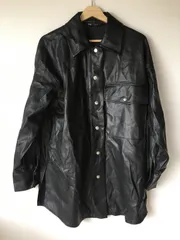 ザラ フェイクレザージャケット メンズ M ブラック 2631202509280014