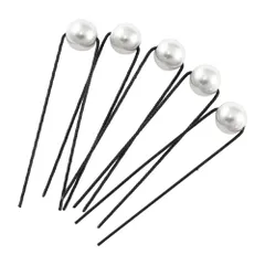 【ホワイト×10mm】[Cream dot. クリームドット公式] ヘアアクセサリー レディース 5本セット Uピン ヘアピン ヘアクリップ パール コーム 髪留め まとめ髪 大人 結婚式 二次会 お呼ばれ パーティー 着物 和装  のサムネイル