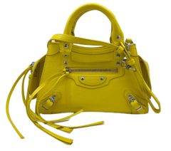 BALENCIAGA　 バレンシアガ　ネオクラシック　シティ　レザー　イエロー　黄色　シルバー金具　 638524　2WAYショルダー　 ハンドバッグ　 638524　レディース