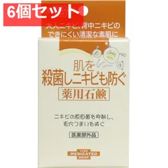 肌を殺菌しニキビも防ぐ薬用石鹸 110g 6個セット まとめ売り