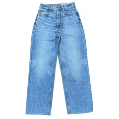 MOUSSY ハイウエスト ルーズ テーパードデニム ライトブルー レディースS サイズ25 マウジー