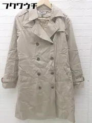 ■ ◎ NATURAL BEAUTY BASIC ナチュラル ビューティー ベーシック 長袖 トレンチ コート サイズL グレージュ系 レディース  【中古】 【1002798487178】