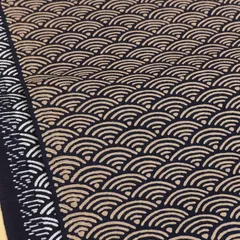 約110×44cm　和柄 青海波模様 シーチング生地 560-486-1E 藍　生地 布地 布 ハンドメイド