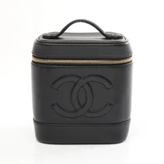シャネル CHANEL ハンドバッグ ココマーク A01998 ブラック レザー ココマーク 縦型バニティ レディース Used A