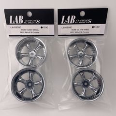 LAB　ラジコン用ホイール 再生産】ラジコン用ホイール WORK VS KF(ハイクローム/OFF+7