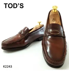 未使用級　TOD'S トッズ　コインローファー　スエード　ブラウン　約24cm 2025年最新】Tod's ローファー種類：コインローファー