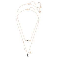 SWAROVSKI スワロフスキー ネックレス 2連 月と星 ローズゴール ギフト