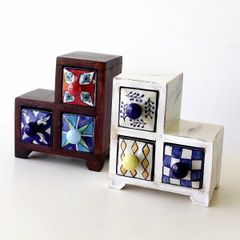 アジアンテイスト♫ ミニチェスト 小物入れ ハンドメイド品 - メルカリ