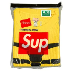 SUPREME シュプリーム Hanes Bones Thermal Crew (1 Pack) サーマル ロングＴシャツ イエロー サイズXL 正規品 / 45094
