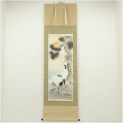 鹿子木孟郎 不倒 掛軸 紅葉 鹿 夫婦鹿 秋 茶掛 共箱付き 25.9.10-2
