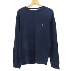 ポロラルフローレン 長袖Ｔシャツ 大きいサイズ コットン100% ブランド トップス メンズ XLサイズ ネイビー系 POLO RALPH LAUREN 【中古】