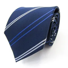 ポロクラブ ブランド ネクタイ ストライプ柄 シルク PO  メンズ ネイビー POLO CLUB 【中古】