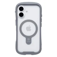 【 限定】iFace Reflection MagSynq iPhone 16 ケース MagSafe 対応 クリア 強化ガラス (グレー)【エコPKG】【アイフェイス アイフォン16 用 スマホケース iphone16 カバー マグセーフ 耐衝撃 透明 