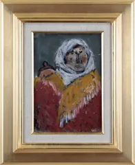 木田 光夫『センコルドルの娼婦』1971 油彩画 絵画 - 絵画