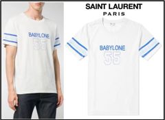 ●【サンローラン】◆XS◆BABYLONE55デストロイドTシャツ (株)ケリング