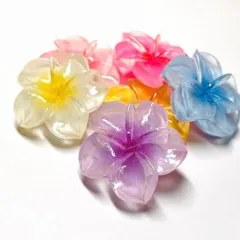 ハイビスカス ブレスレット アクセサリー ピンク 白 ギャル Y2K 平成 花 平成ギャル】ハイビスカスマルチブレスレット ギャル ビーズ