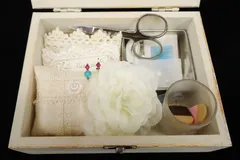 ◆ハンドメイド02 メルスリーボックス 手芸 ソーイングセット レース◆インテリア雑貨/オシャレ 可愛い/贈り物にも