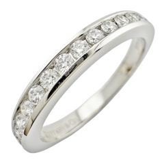 ティファニー ハーフエタニティ リング 指輪 9号 Pt950プラチナ ダイヤモンド レディース  TIFFANY&Co.  中古 ティファニー