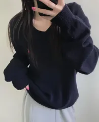 Polo by RalphLauren ポロ ネイビー Vネック ニット