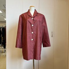 【新品タグ付】大きいサイズ42 スプリングコート ピンク 裏地花柄 OHARA 新品タグ付】大きいサイズ42 スプリングコート ピンク 裏地花柄 OHARA