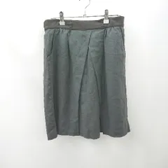 ◇ Θ◎●未使用● QUEENS COURT クイーンズコート 膝丈 フレアー スカート サイズ3 ダークグレー レディース E  【1506130002765】