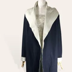 ❤️希少 ビーミングバイビームス 黒 白 バイカラー ダブルフェイス フーデッドカーディガン フードコーディガン コート ジャケット アウター F レディース 1642