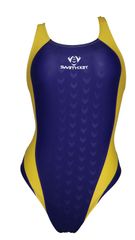 SWIMHXBY 競泳水着 レディース ネイビー黄 281 S-5XL