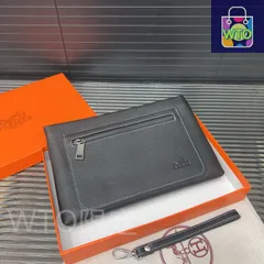 [本日特価] エルメス メンズ レザー ハンドバッグ & カードケース マルチファンクション ギフトボックス付き [本日特価|新品未使用品]-WTO輸入1-NB63