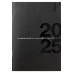 【迅速発送】キョクトウ 手帳 2025年 2024年10月始まり FOBCOOP A5 マンスリー 黒 PBF48K25