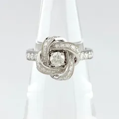 ブシュロン Boucheron ピヴォワンヌ ソリテール リング WG ホワイトゴールド 指輪 メレダイヤ リング 8.5号 750 ダイヤモンド レディース 【中古】のサムネイル
