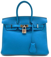 【鑑定済み】正規品 エルメス HERMES バーキン25 トゴ ブルーザンジバル シルバー金具 A刻印