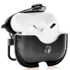 【数量限定】高級 本革 本革 カバー PU革 エアーポッズプロ用 イタリアンレザー 全面保護 ケース ケース 耐衝撃 エアーポッズプロ (2023/2022) ワイヤレス充電対応 第2世代 Pro 前面LEDランプが見(ブラック) AirPods YAODLE