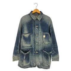 エドウィン EDWIN Over Works Factory ダメージ ペイント加工 デニム カバーオール メンズ  38