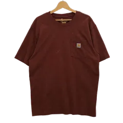 Carhart カーハート ポケットTシャツ 半袖 Tシャツ GUATEMALA製 Lサイズ オレンジ