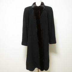 ラピーゴランシュ カシミヤ混 ミンクファー ロングコート M - メルカリ