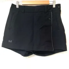 (^w^)b UNDER ARMOUR アンダーアーマー ゴルフウェア キュロット スカート ミニ丈 golf ボトムス ショートパンツ ショーパン ロゴプリント キュート 可愛い ブラック 黒 レディース 女性 サイズ SM