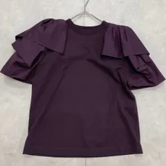 Alexander McQUEEN　アレキサンダーマックイーン　Tシャツ　カットソー　ブラウス　ラッフル　フリル　36　パープル　a00361のサムネイル