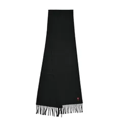 【最終価格】AMI PARIS アミパリス　ロゴマフラー ブラック AMI Alexandre Mattiussi ami paris アミ パリス マフラー USF405.334