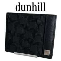 (B6) dunhill ダンヒル 財布 二つ折り 折り財布 ディーエイト ブラック メンズ ウォレット ミニウォレット カードケース 二つ折り財布 ロゴ レザー