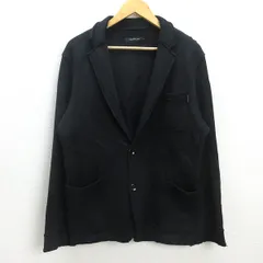 H■カルバンクライン/Calvin Klein Jeans スウェットテーラードジャケット【L】黒/MENS■99【中古】